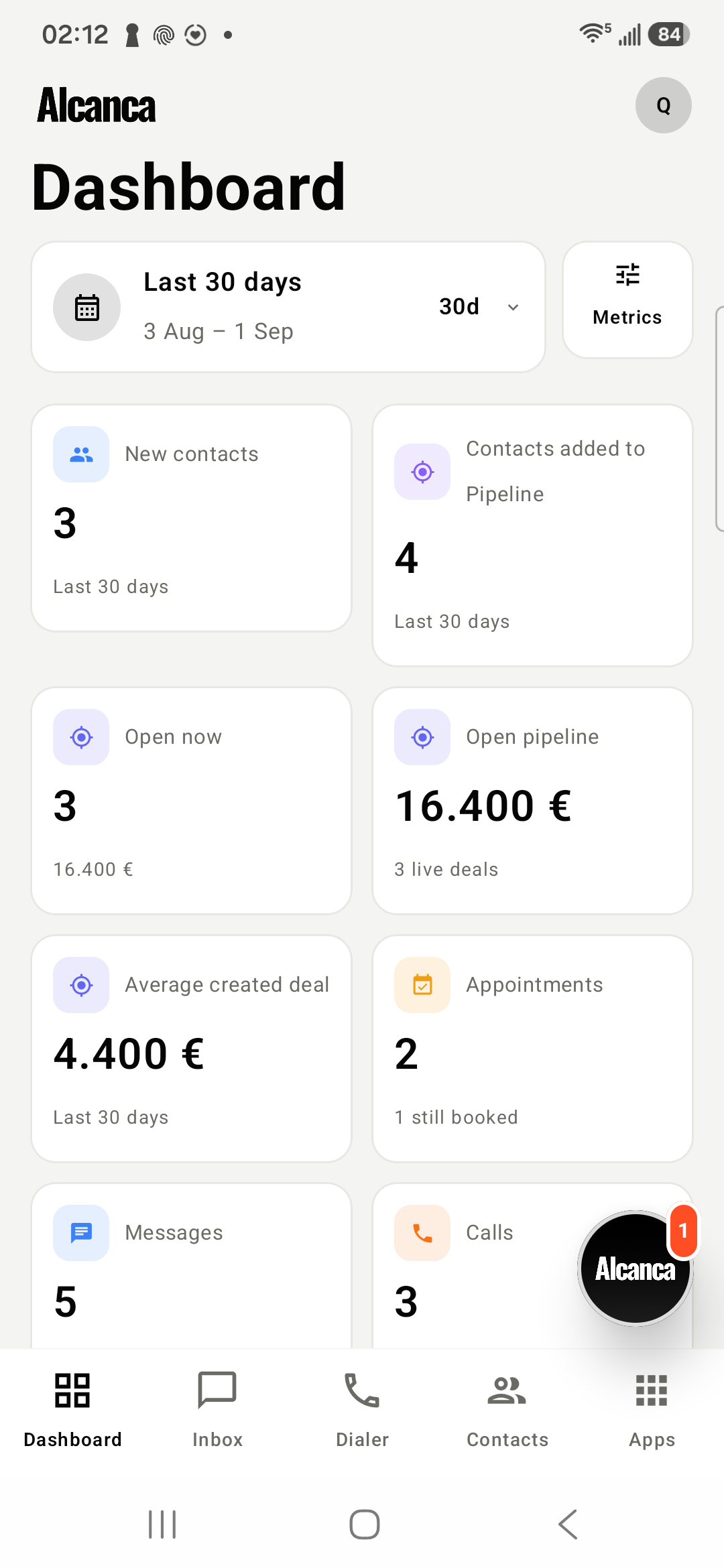 Alcanca App on Android